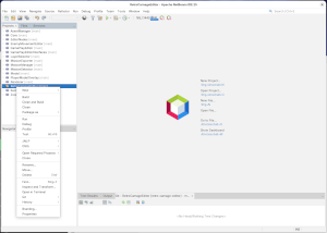 Context menu of the main module