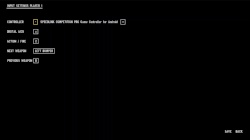Controller options screen